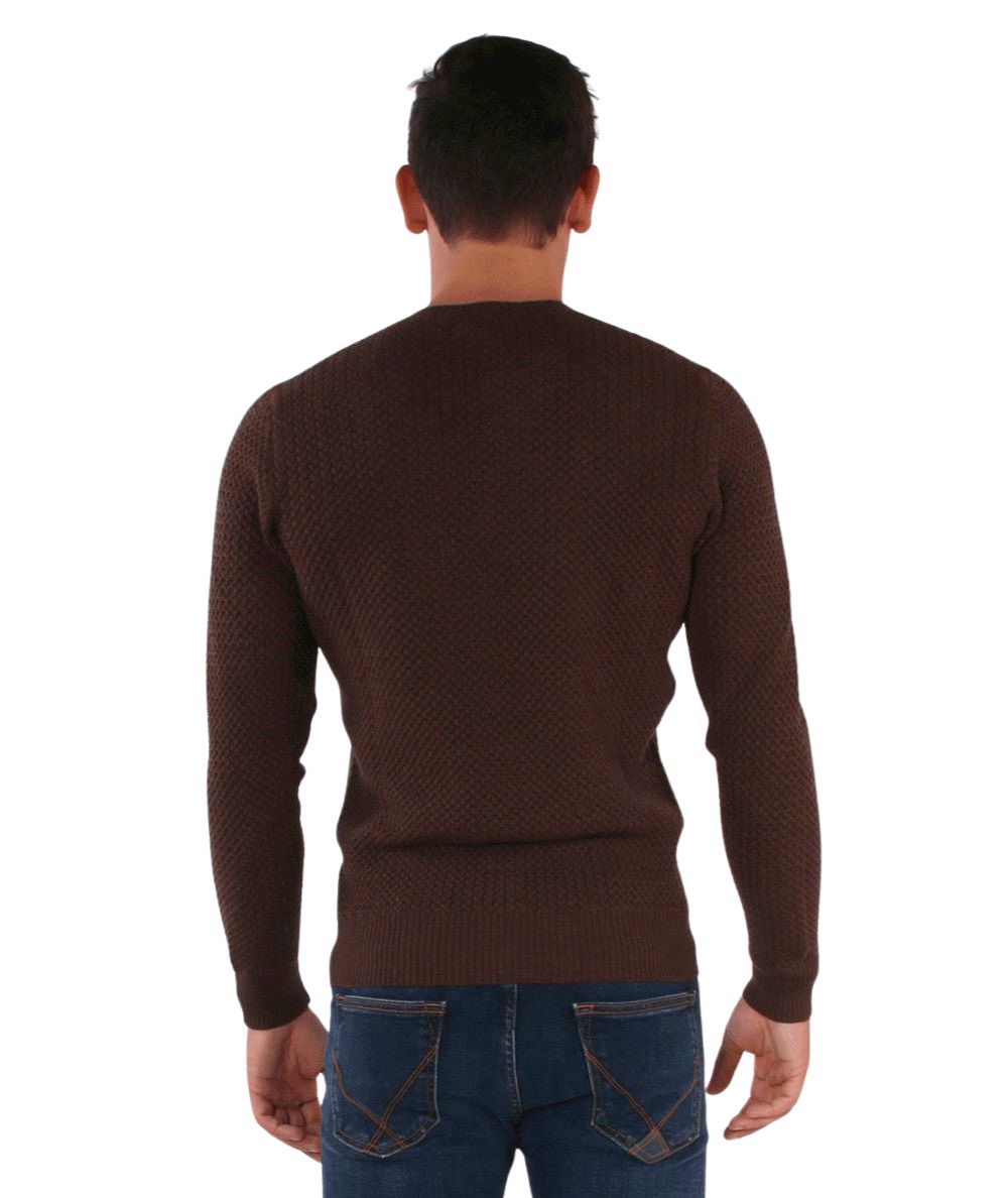 MONDRIAN VENEZIA MAGLIA OPERATA 57135 MARRONE MELANGE