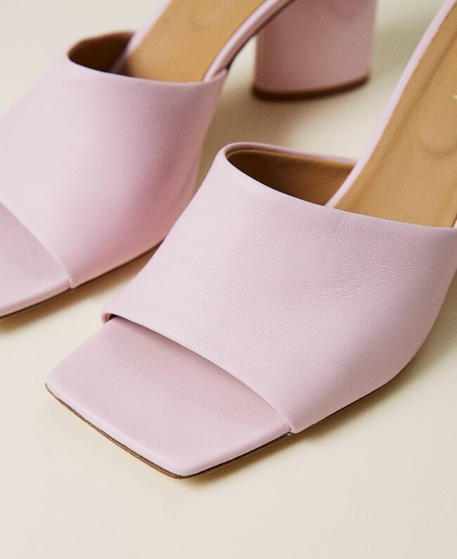 TWINSET MULES SANDALS IN NAPPA 221TCP082 PINK