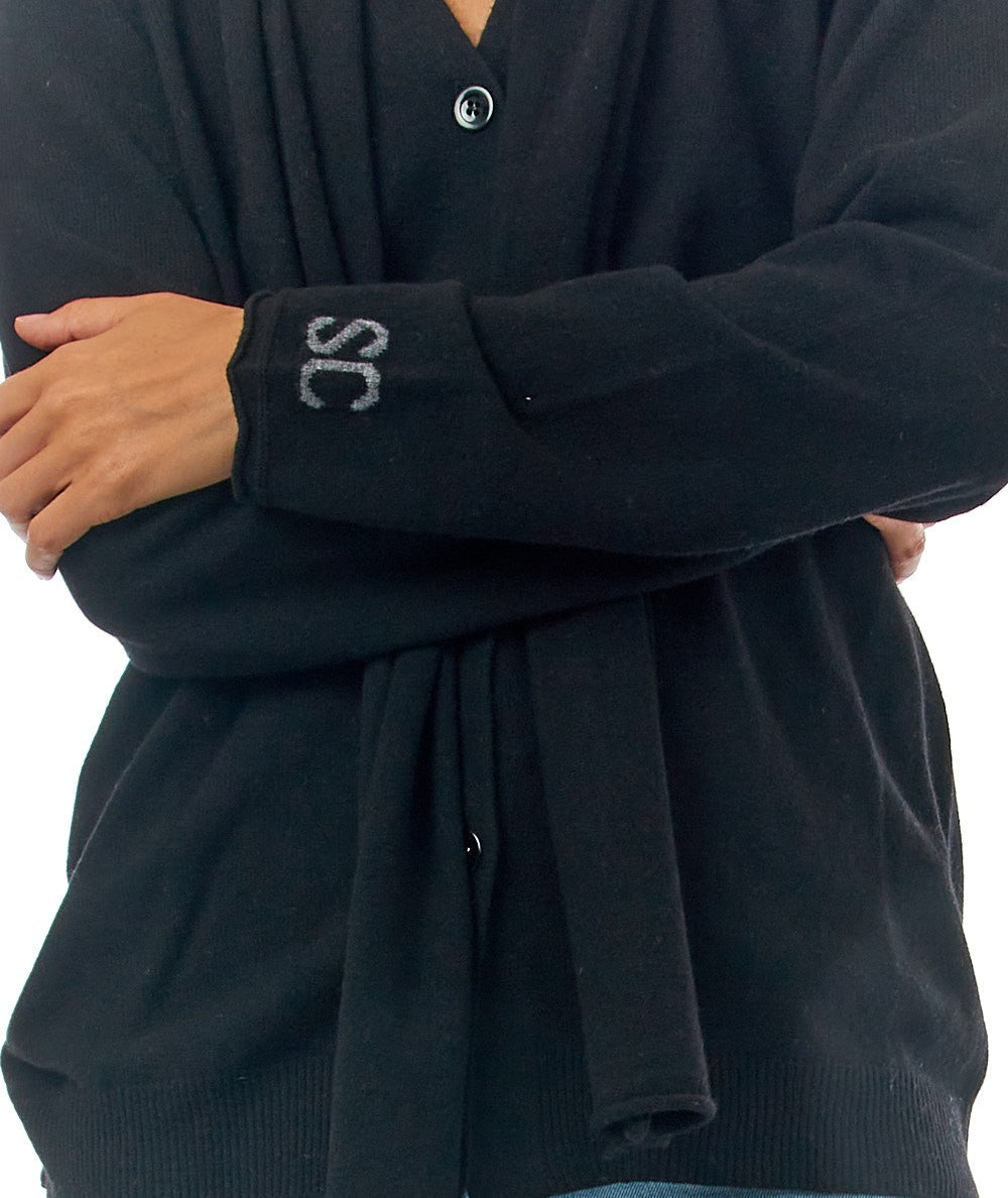 SEMICOUTURE MATILDA CARDIGAN Y2WG08 BLACK