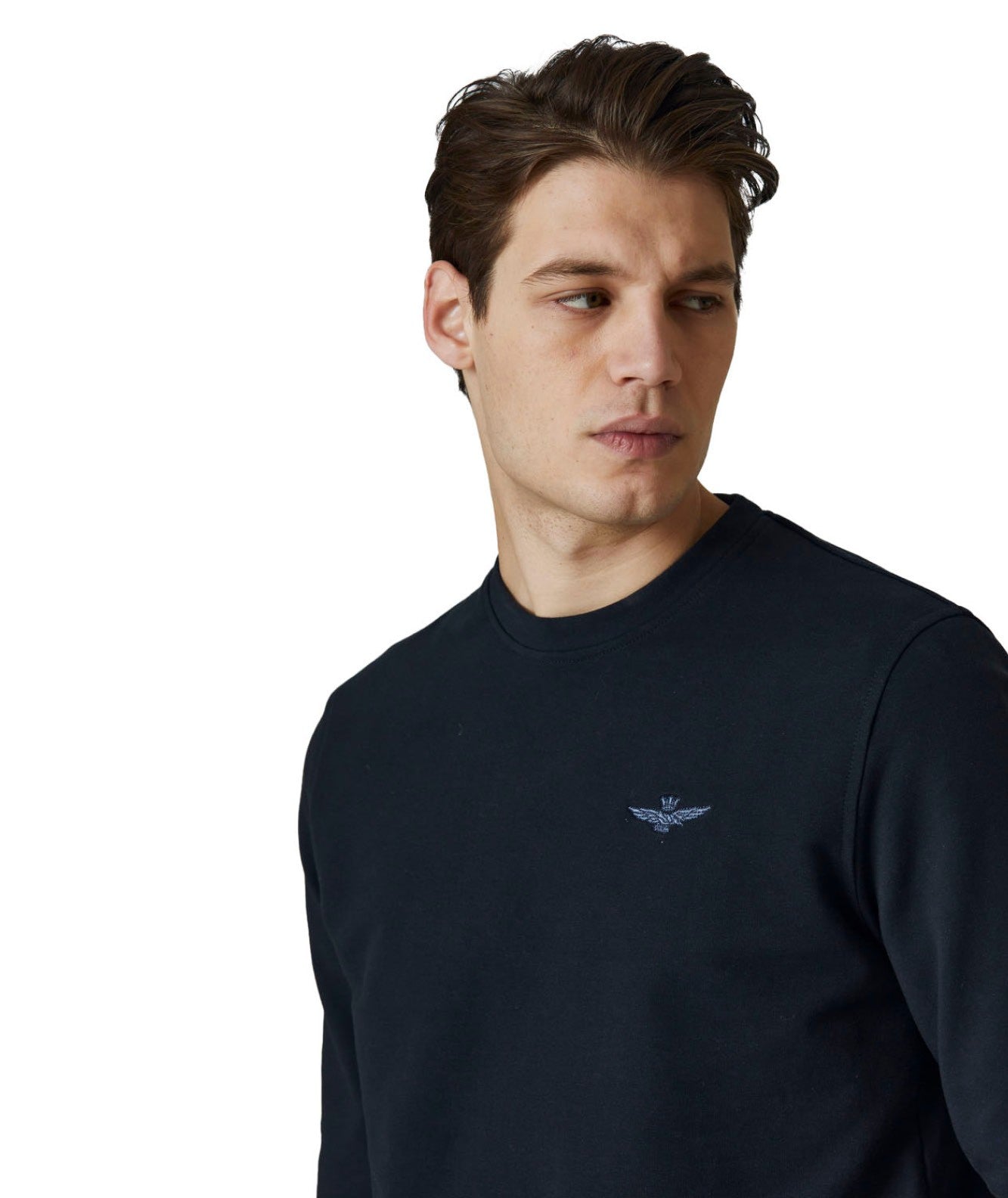 AERONAUTICA MILITARE BASIC CREW NECK SWEATSHIRT FE1710F439 DARK BLUE