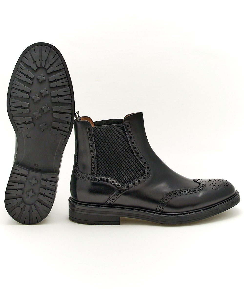 ROSSI BOSTON FULL BROGUE BOOT 166PG BLACK