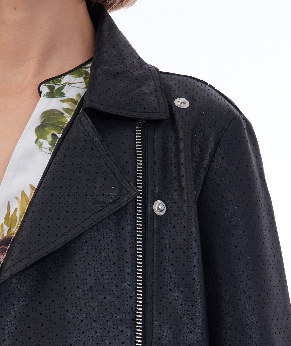 BULLY PERFORIERTER LEDERNAGEL 6515 SCHWARZ