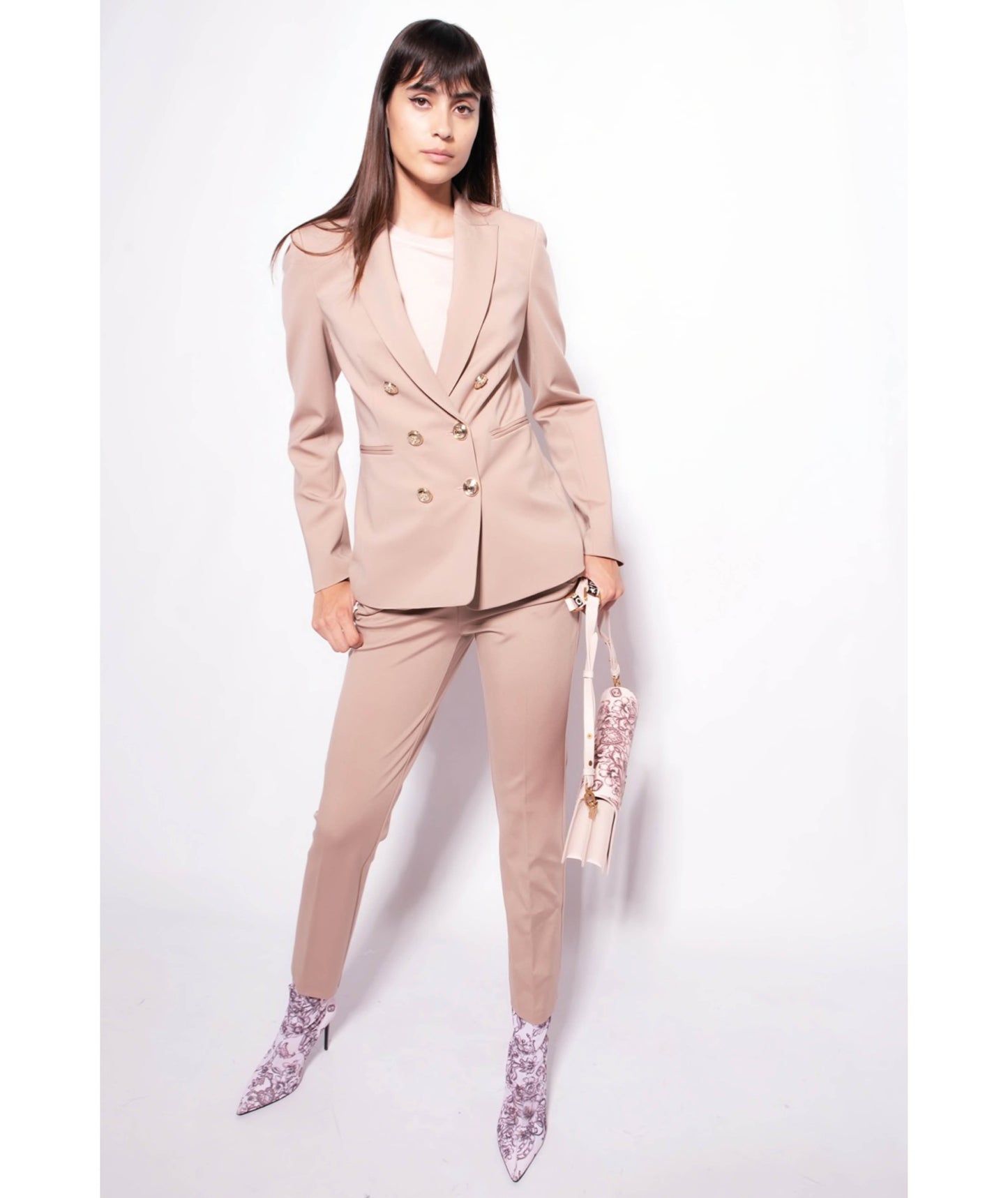 Pinko Chino Pants in Beige Fabric Stitch