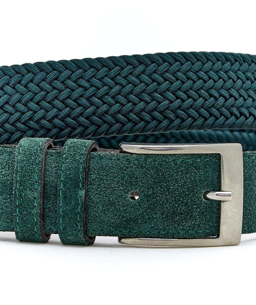 ANDREA D'AMICO STRETCH FABRIC BELT ACU1177 GREEN