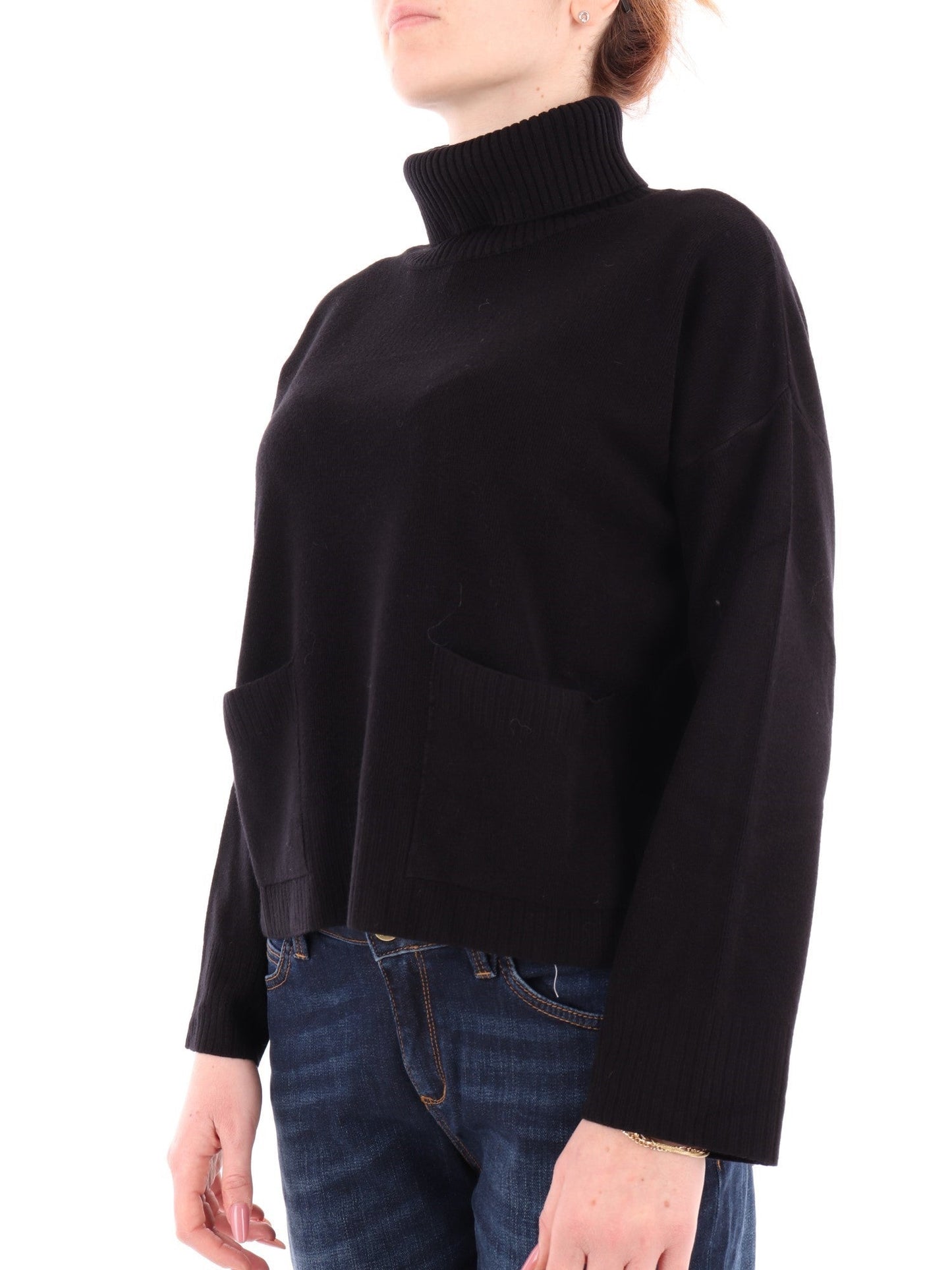 KAOS DAY BY DAY TURTLENECK WITH POCKETS PIBPT029 BLACK