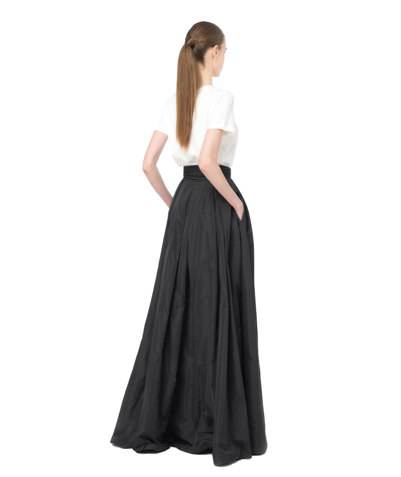 PINKO T-SHIRT GIROCOLLO CON RICAMO CUORI TRAPANI BIANCO