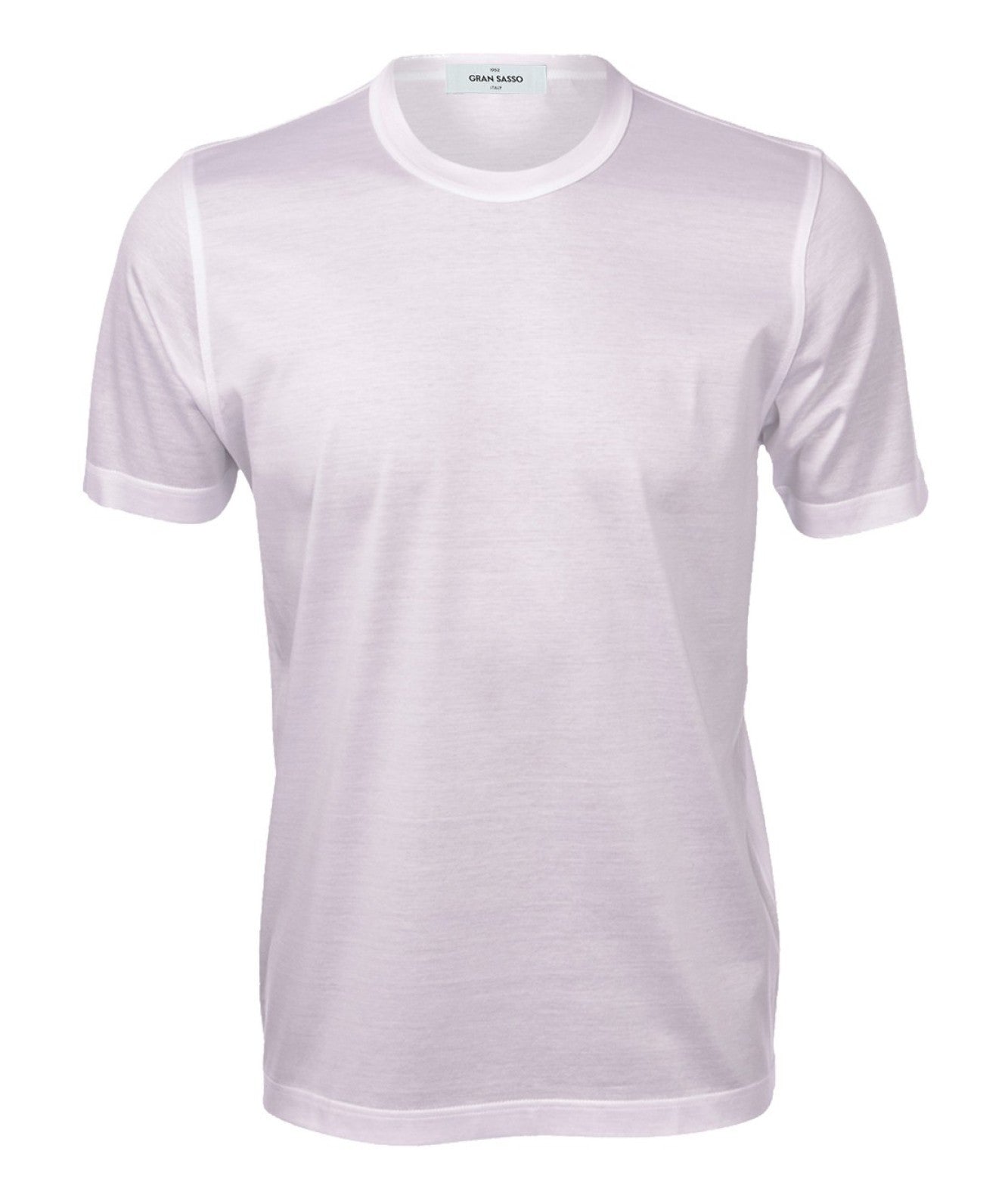 MONDRIAN GRAN SASSO CREW NECK T-SHIRT IN SCOTTISH THREAD 60133 WHITE