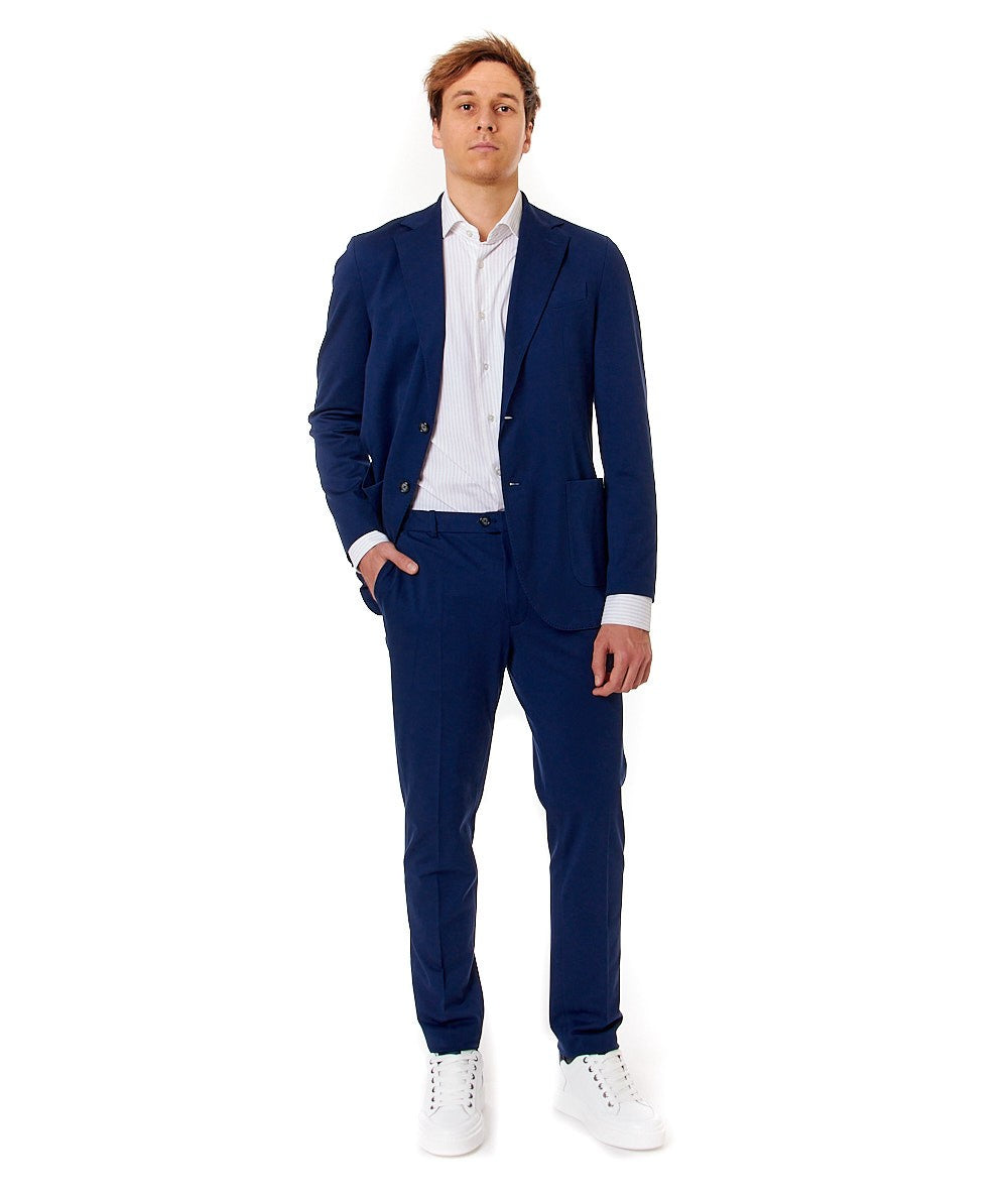 CIRCOLO 1901 PANTALONE CHINO IN PIQUET CN4223 BLU