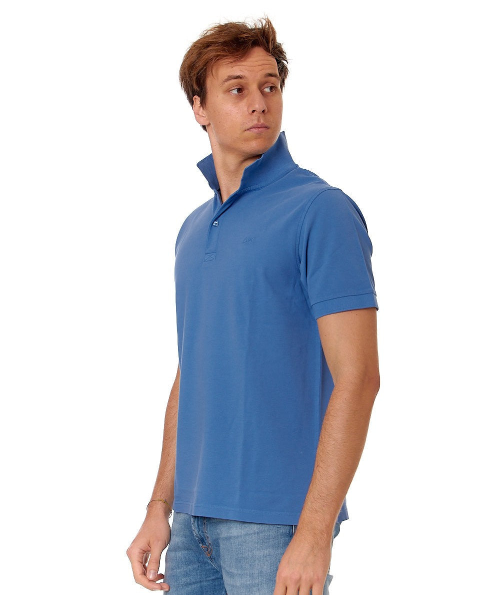 SUN68 COLD DYED POLO SHIRT A34104 AVIO