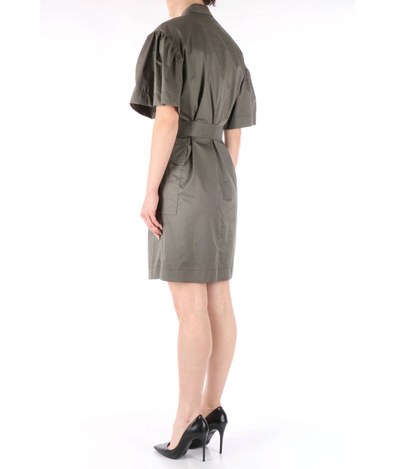 KAOS CHEMISIER DRESS WITH POCKETS QP1MR013 MILITARY GREEN