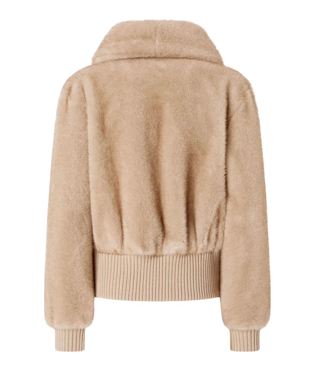 Pinko Bomber in Eco Pelliccia BAGELS Beige