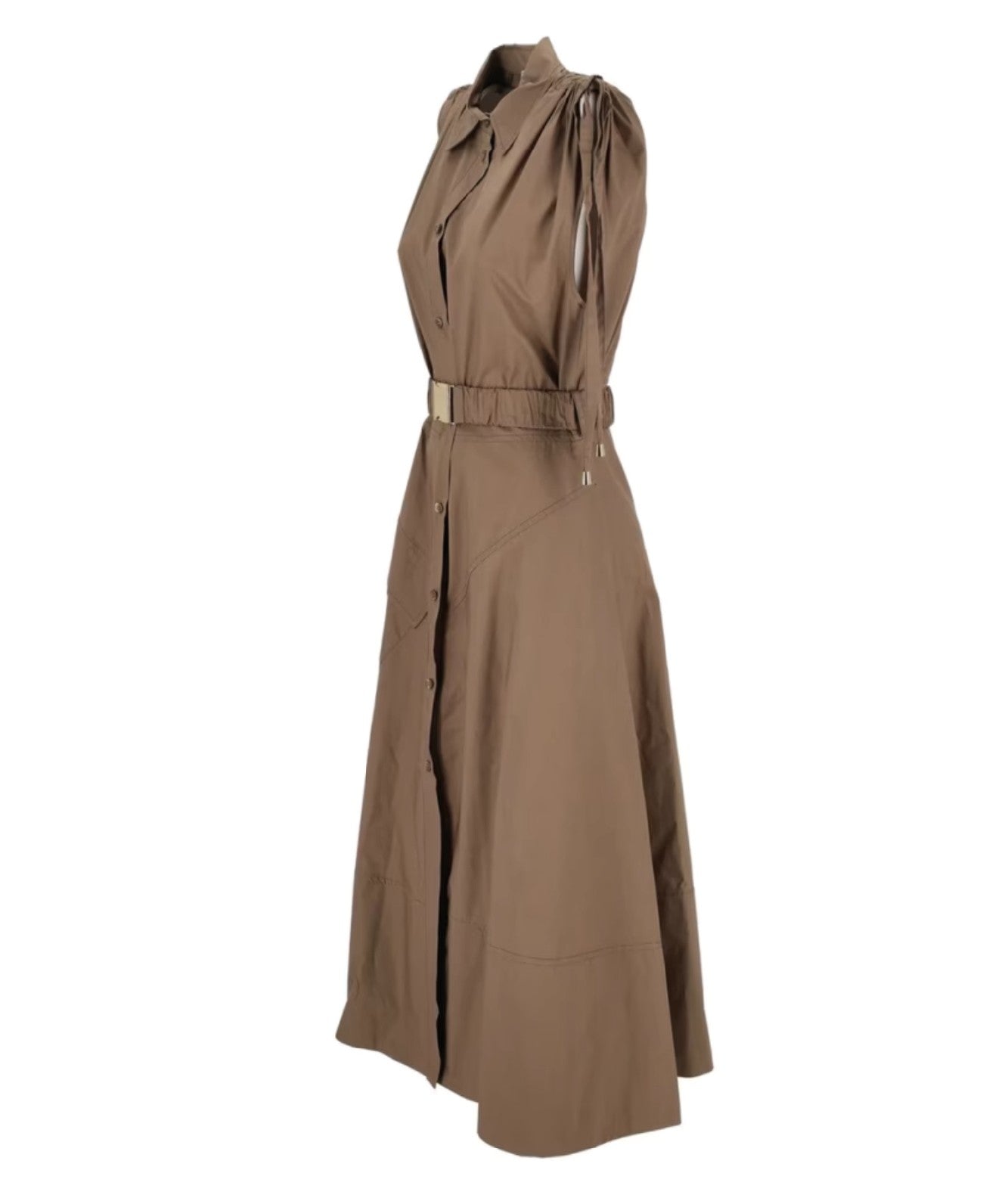 KAOS JEANS MIDI CHEMISIER KLEID QPJLE016 BRAUN