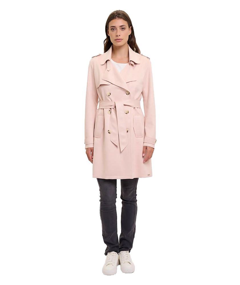 Rino & Pelle Diagonal Fabric Trench Coat KYONA.7002521 Pink
