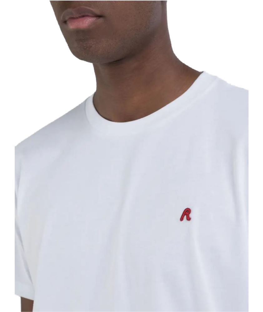 Replay MM Jersey T-shirt with Embroidery M3015.000.2660 White