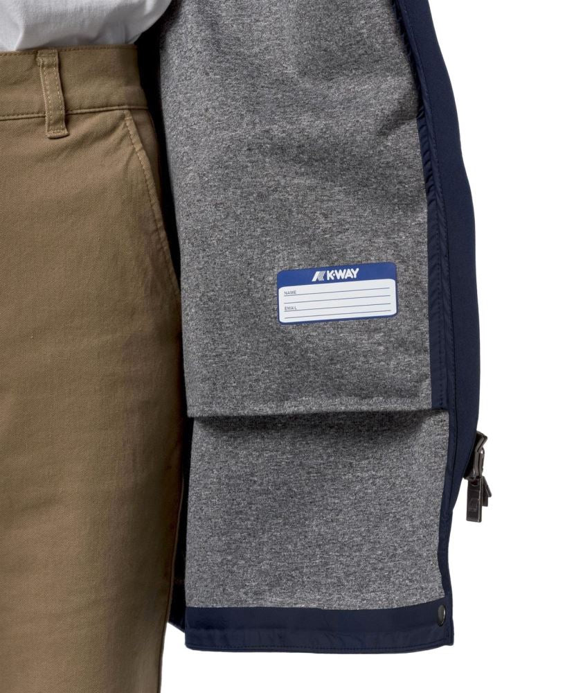 K-Way Mathy Bonded Jersey K7127JW Dark Blue Duster Coat