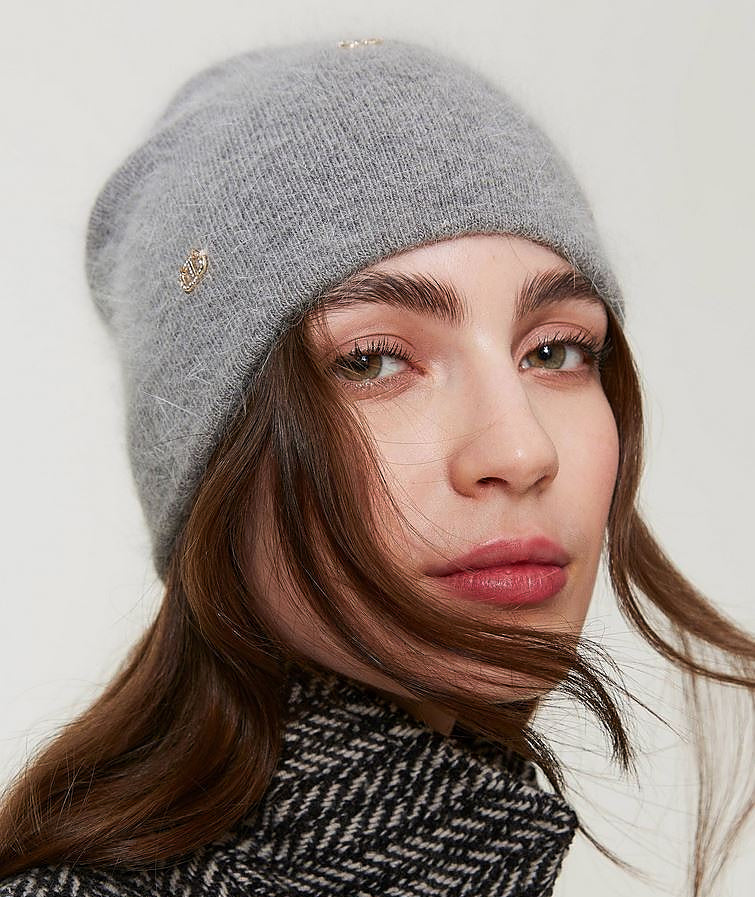 BERRETTO EFFETTO MOHAIR 242TA4140 GRIGIO