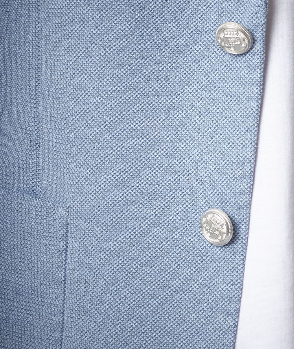 Bob Giacca Larry in Tessuto a Nido d'Ape LARRY412 T412 Azzurro