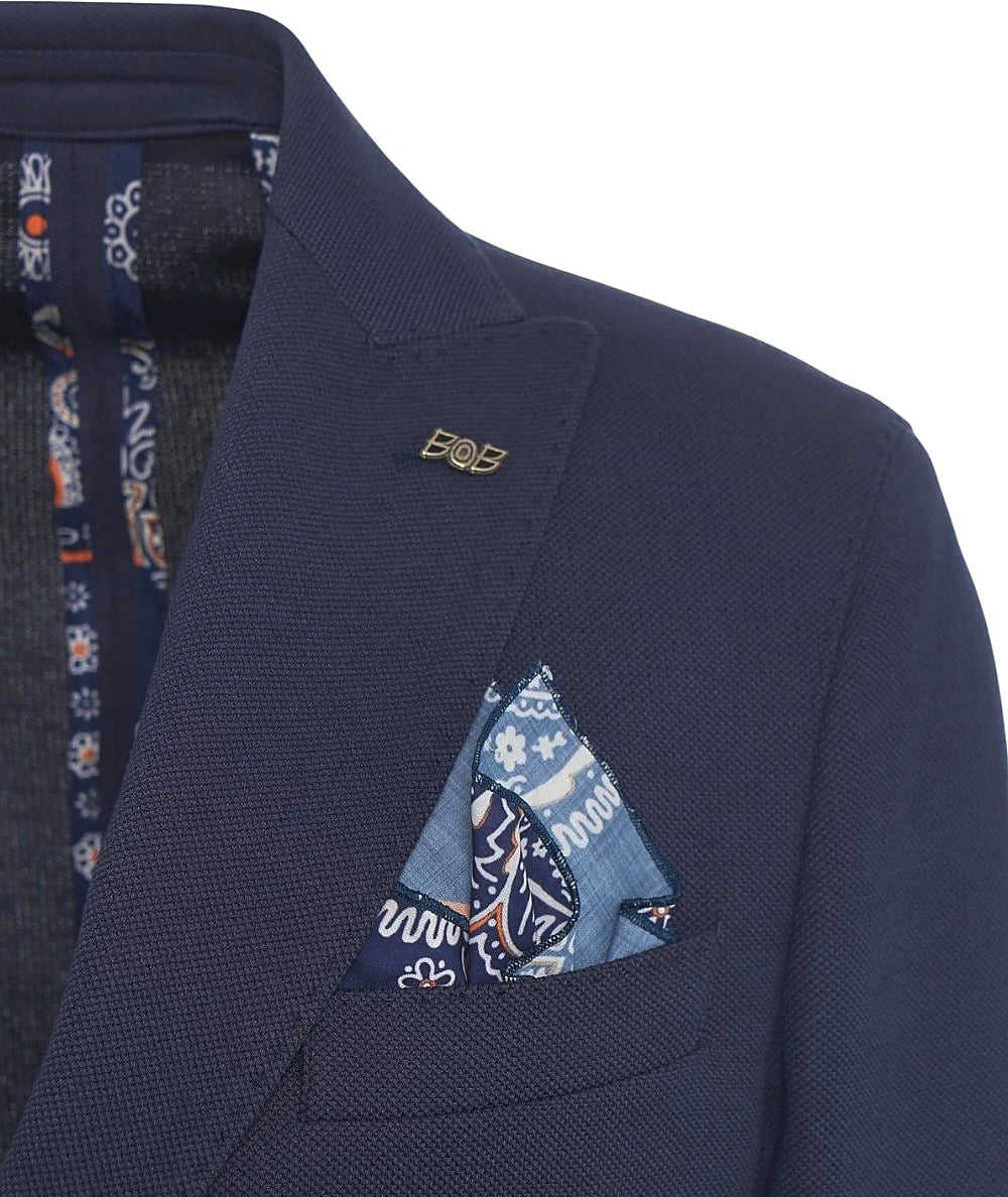 Bob Giacca Larry Tessuto Nido d'Ape LARRY412/T412 Blu