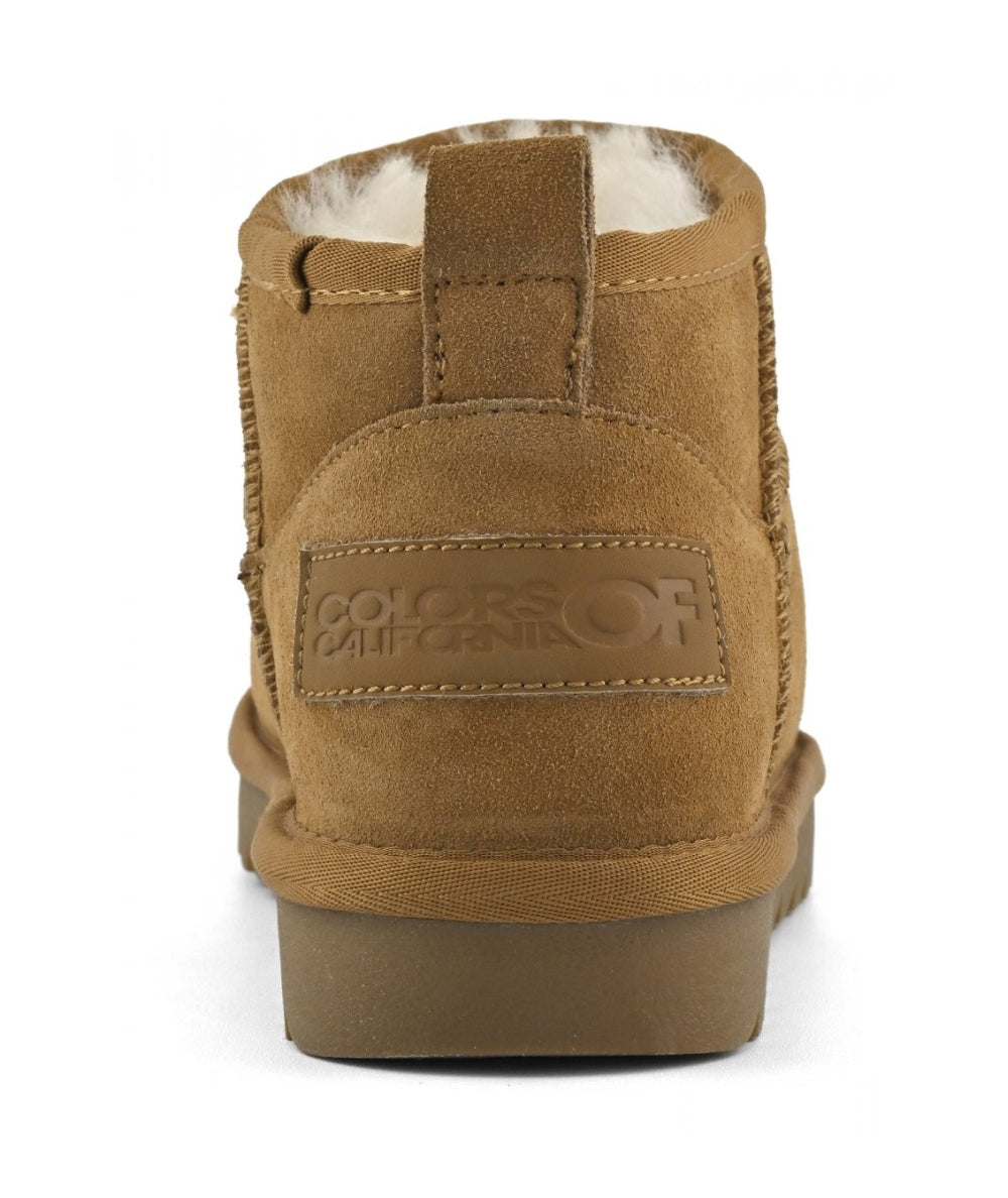 Colors of California Stivale Basso in Suede e Montone HC.SHEAR02 Beige