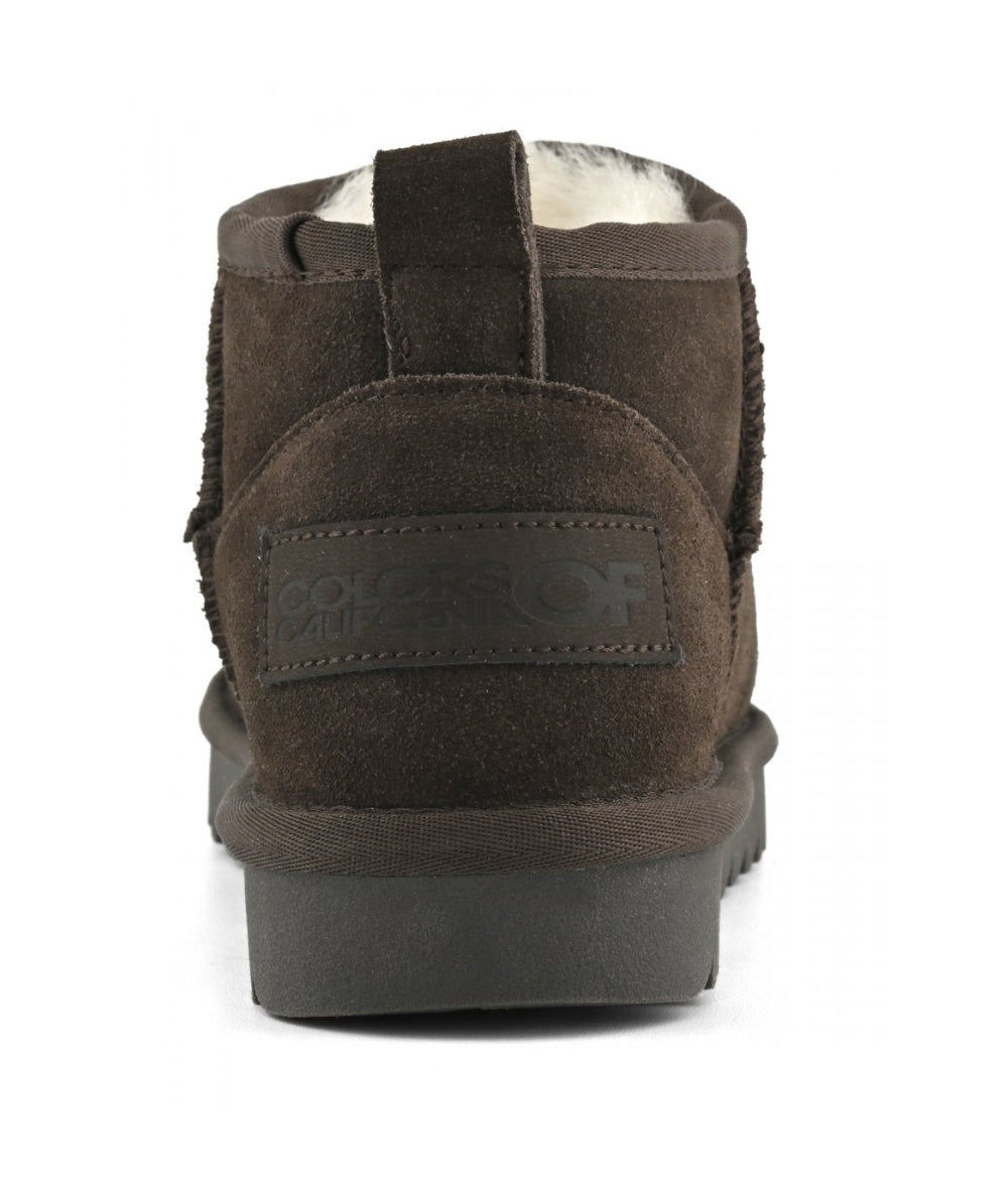 Colors of California Stivale Basso in Suede e Montone HC.SHEAR02 Marrone