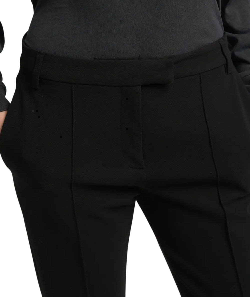 Replay Cropped Trousers W8170.000.85363 Black