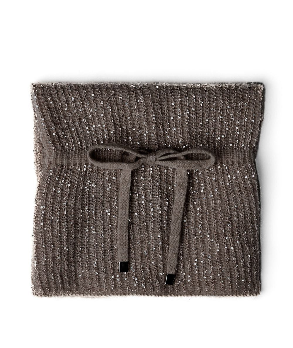 D-Exterior Bataclava in Misto Alpaca Lurex Marrone