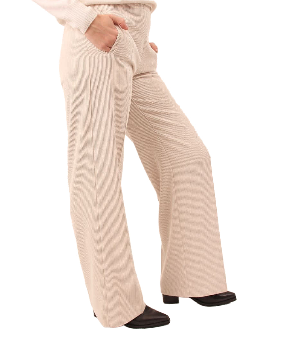 D.EXTERIOR WIDE LEG CORDUROY TROUSERS 59791 MILK WHITE