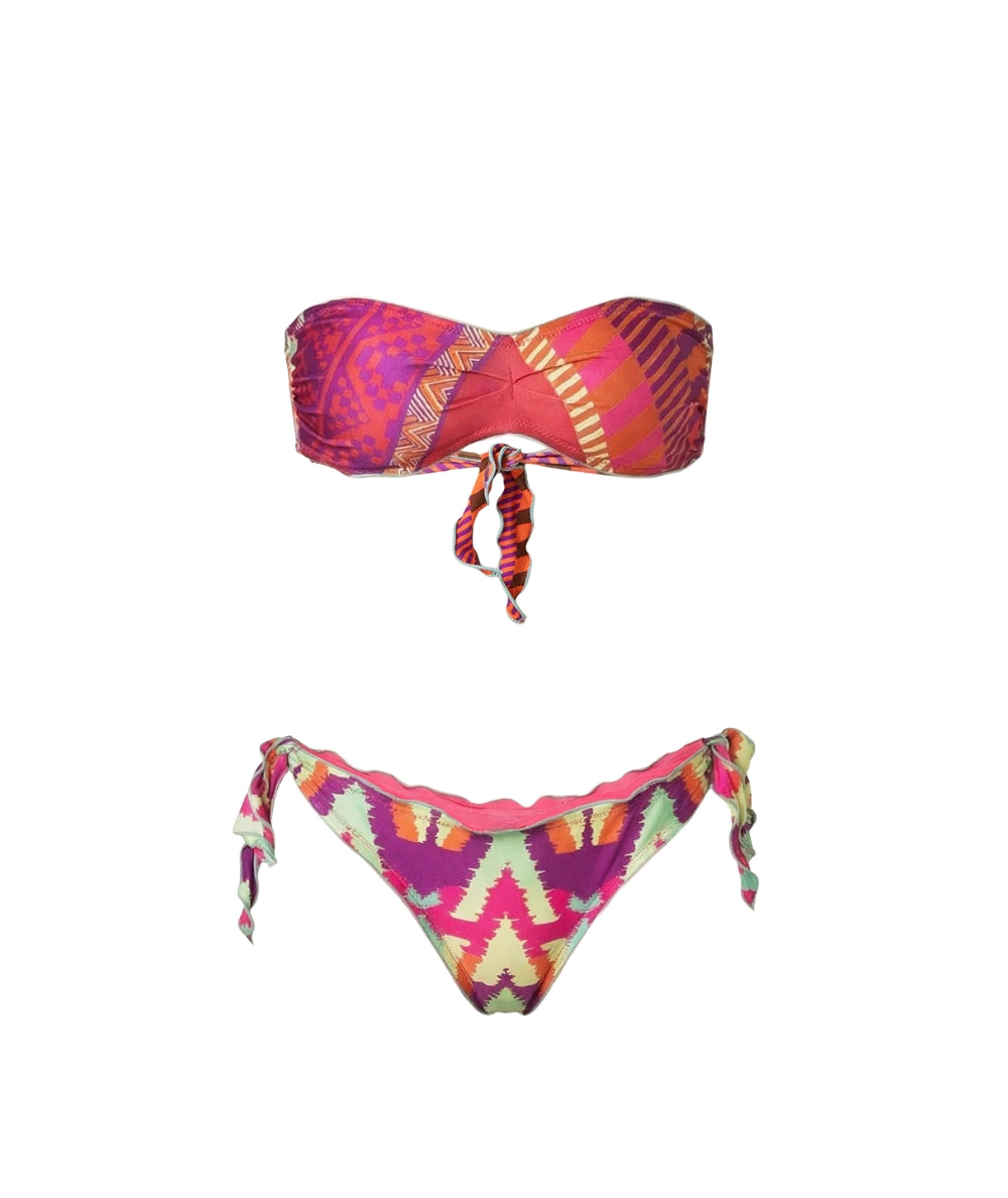 F**K Bikini Fascia e Slip in Fantasia FK26-SW2602X20 Multicolore