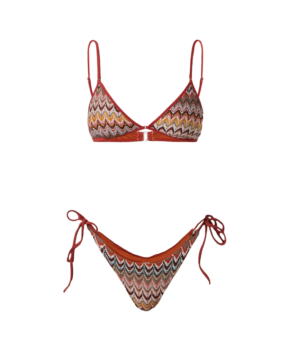 F**K Bikini Top Triangolo e Slip in Fantasia FK26-SW0421RU Multicolore
