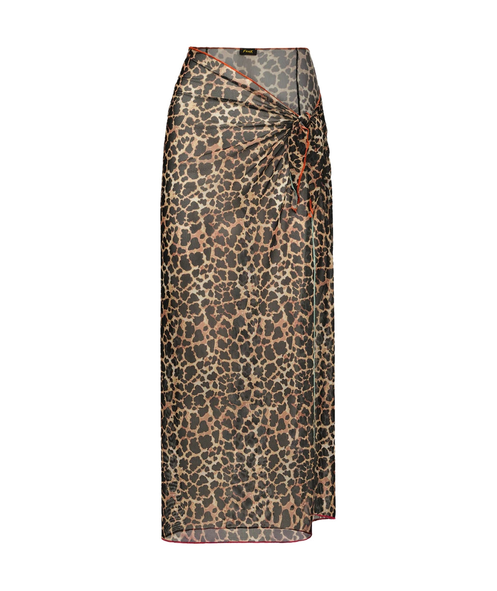 F**K Pareo Lungo Leopardato FK26-SW0117X01 Marrone