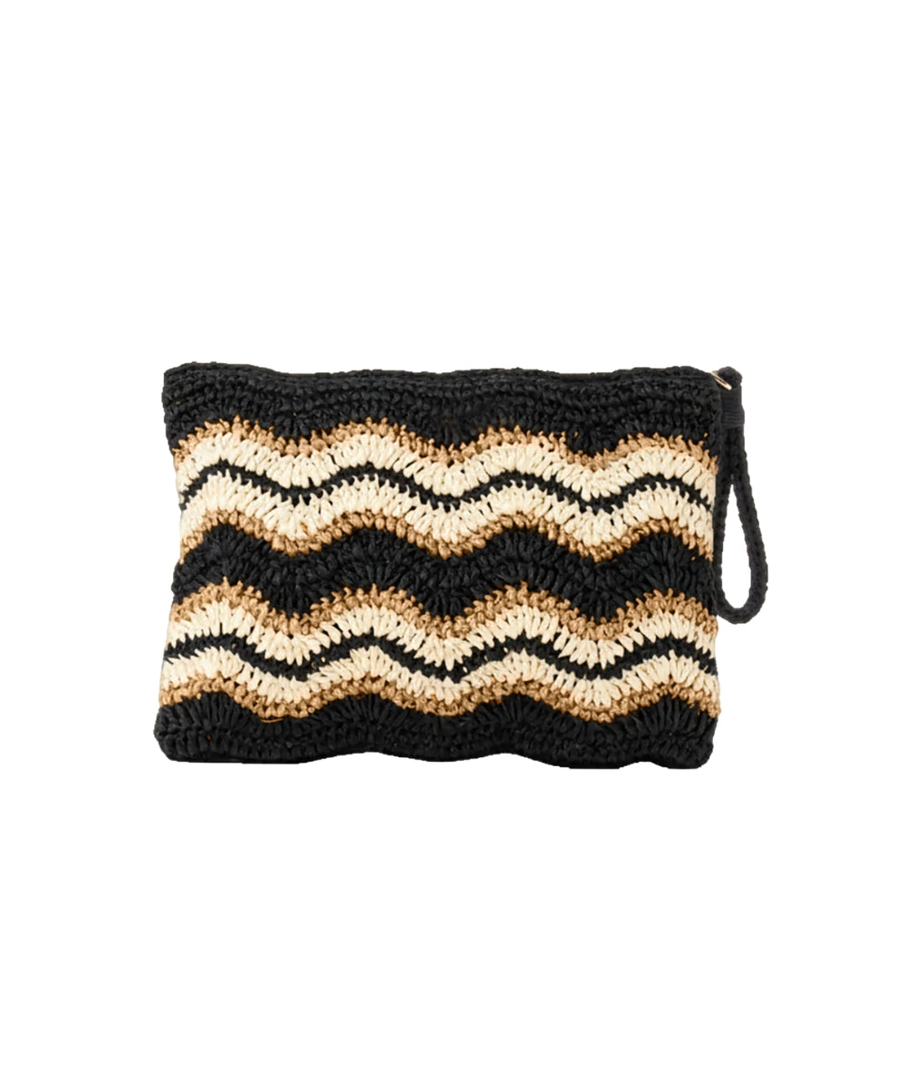 F**K Pochette in Paglia con Fantasia FA26-SW0070BK Rosa
