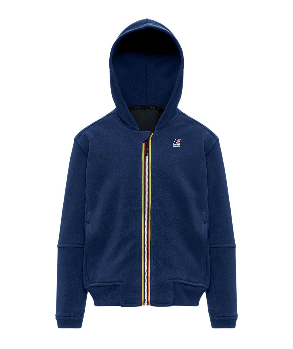 K-WAY Felpa con Cappuccio P. Pros Pc K2142RW Blu