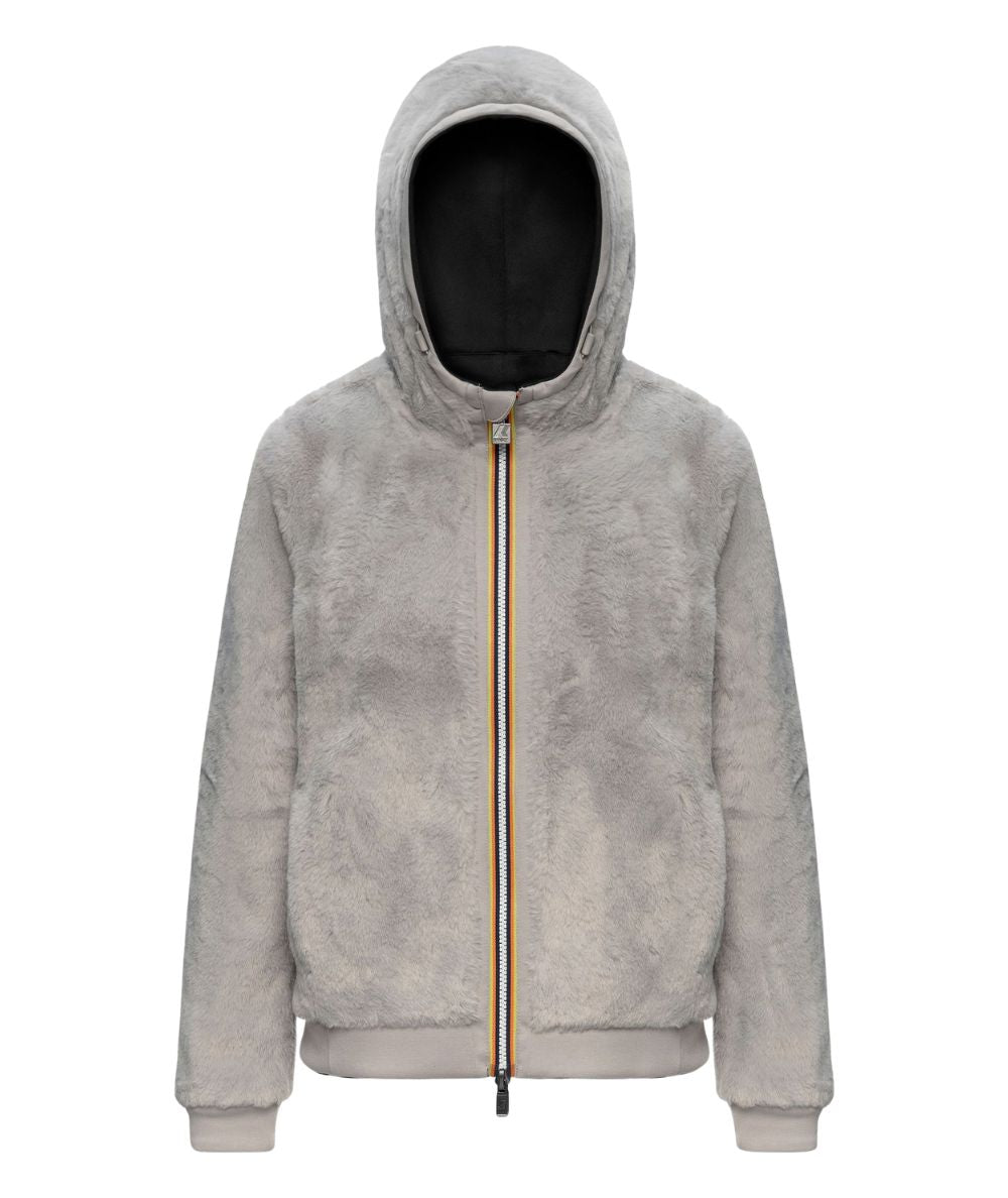 K-Way Giacca Reversibile Deva Light Spacer Fur Double K1452W Nero Grigio