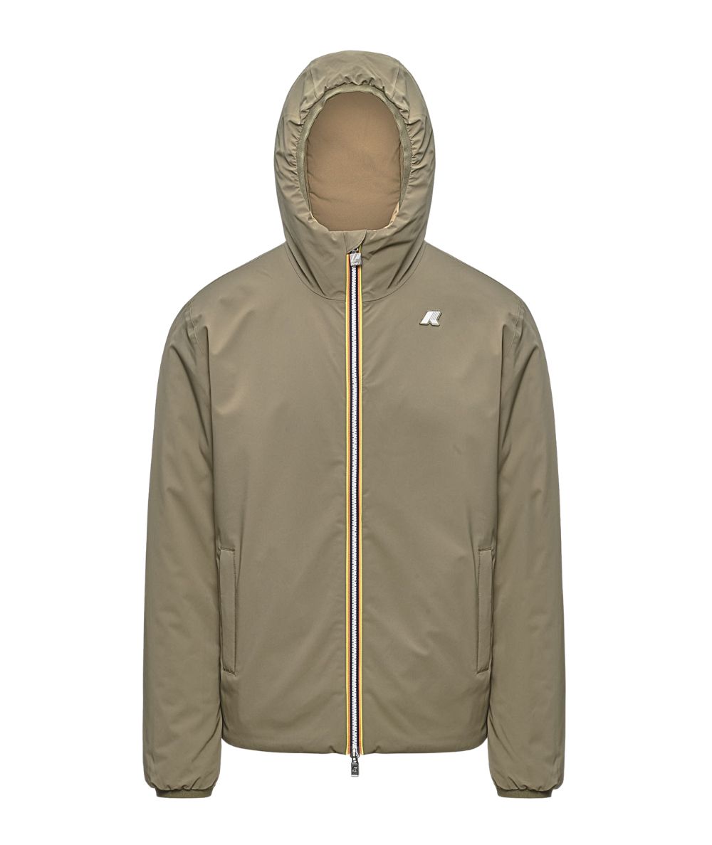 K-Way Piumino Jacob St Warm Reversibile K6128VW Verde Militare Beige