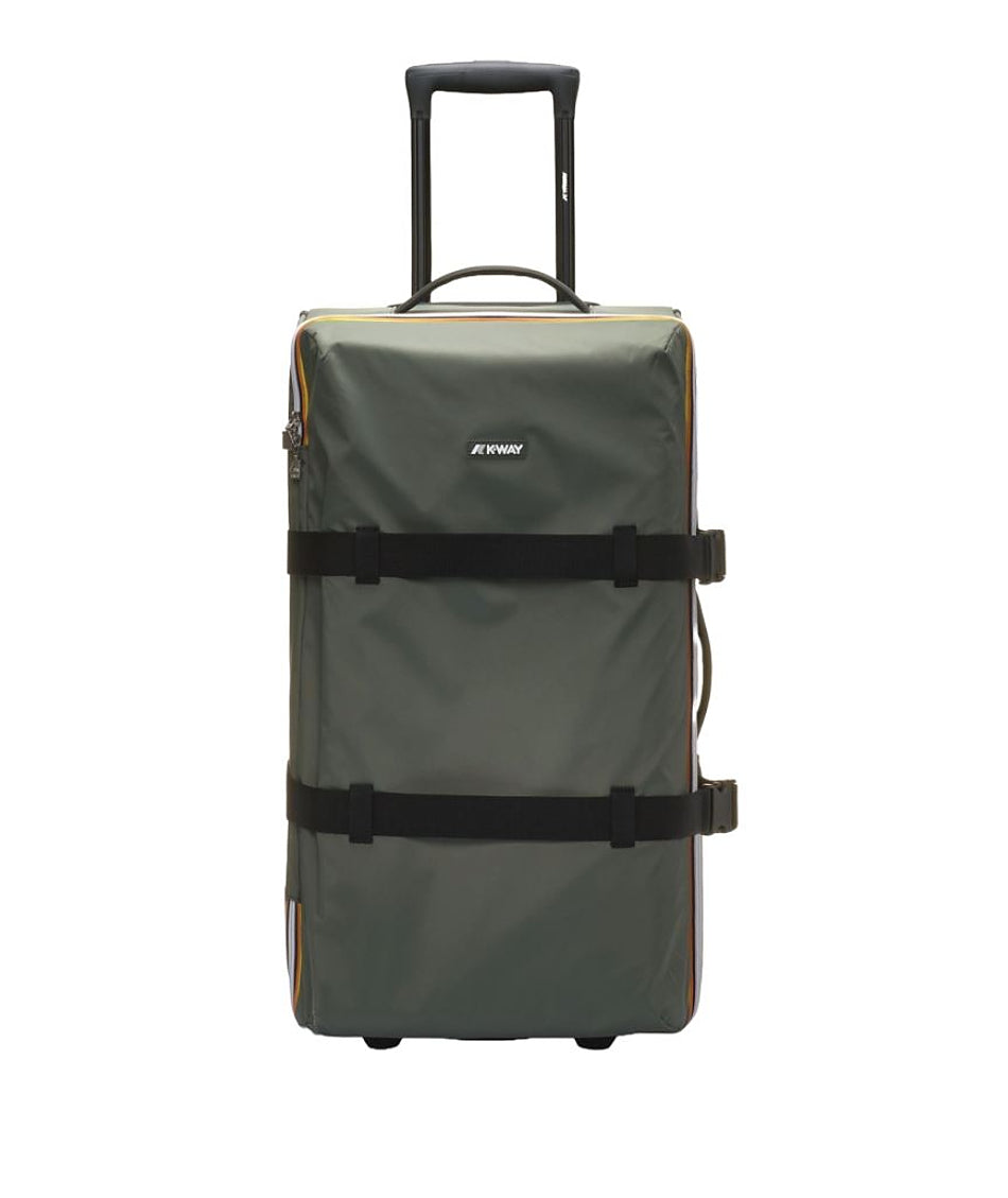 Valigia Trolley K Way Verde Militare K-Way Trolley Nero