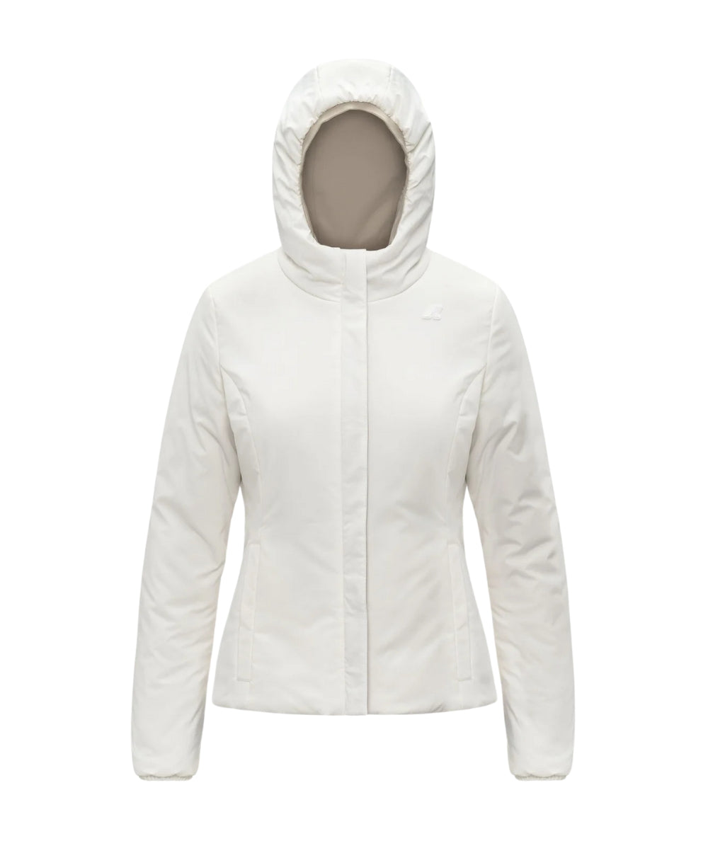 K-Way Giacca Reversibile Lily St Warm D K6128TW Beige Bianco