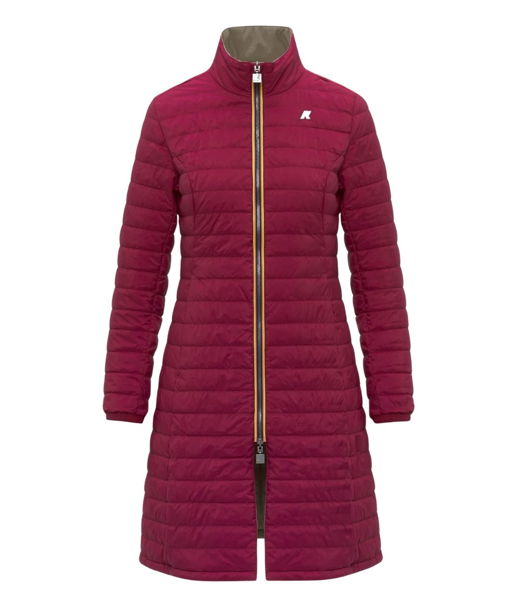 K-Way Trench Lungo Miranda 3IN1 K2161CW Verde Militare Rosso