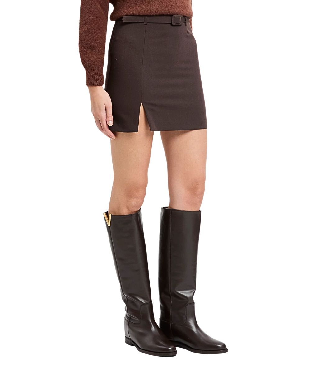 KAOS JEANS Gonna Corta RIJCO030 Marrone Testa di Moro