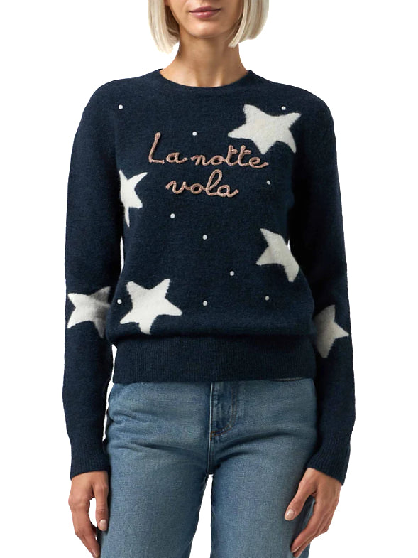 MC2 SAINT BARTH MAGLIONE CON FANTASIA STELLE NEW QUEEN QUE0014 BLU