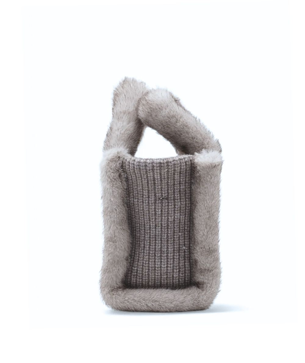 MC2 Saint Barth Mini Borsa VANITY MINI SHEARLING RIB VAMI022 Grigio