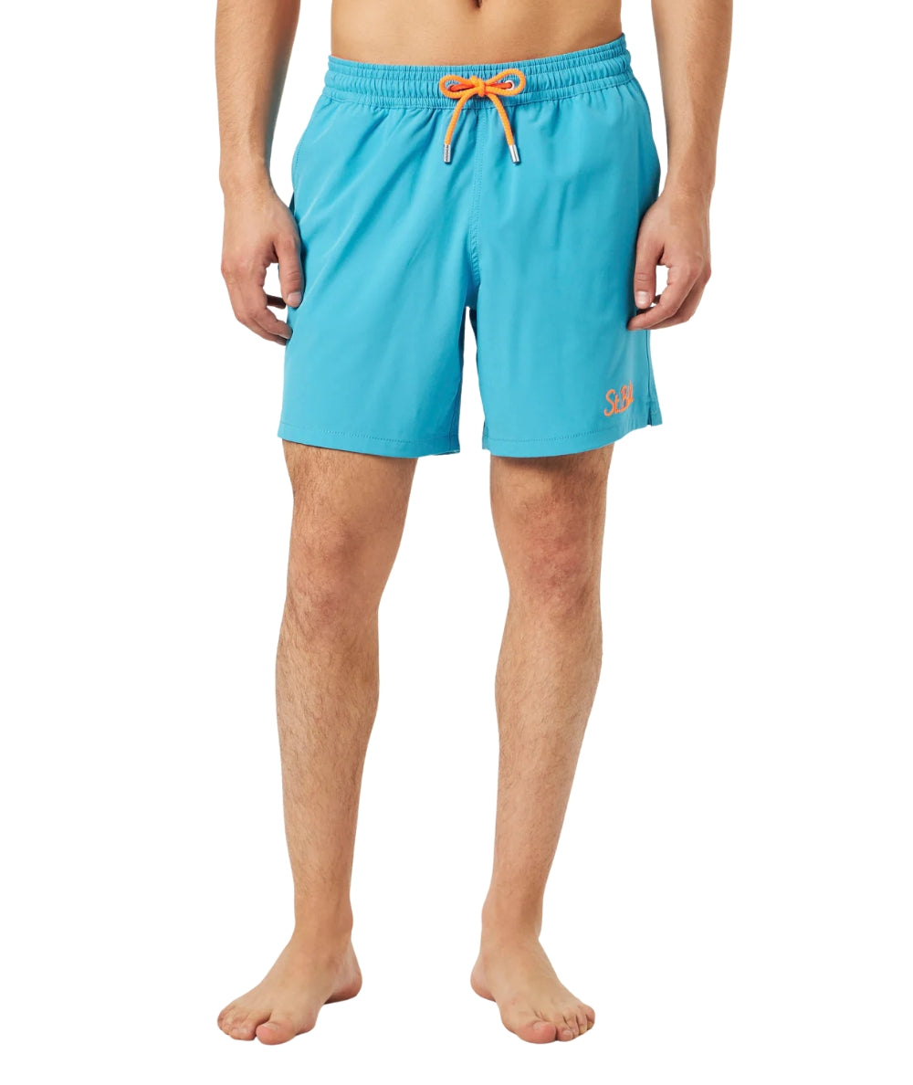 MC2 SAINT BARTH Boxer Mare Comfort SB PALM 04724D Azzurro Arancione