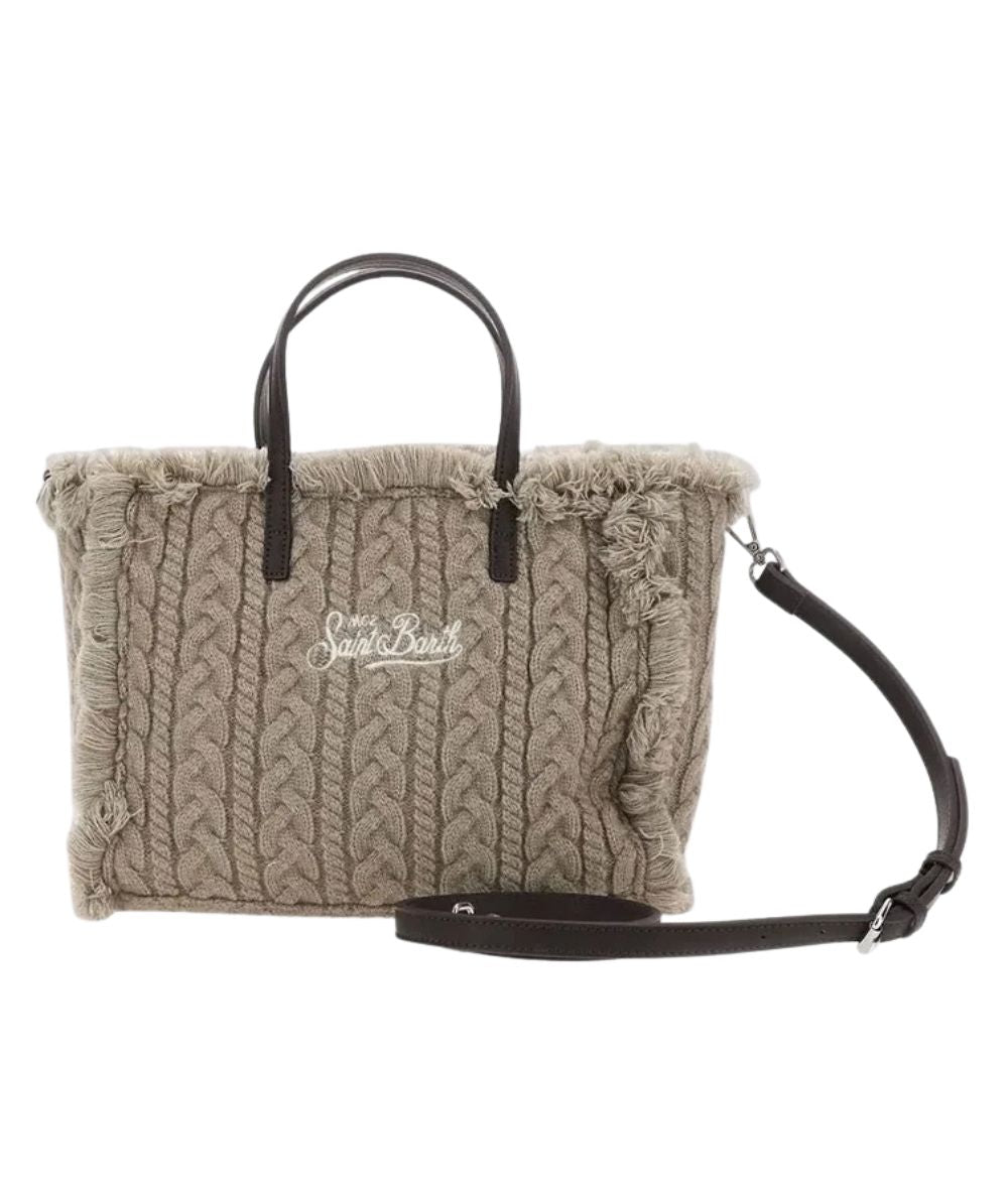 MC2 Saint Barth Borsa COLETTE WOOL BRAID N COL0047 Grigio Chiaro