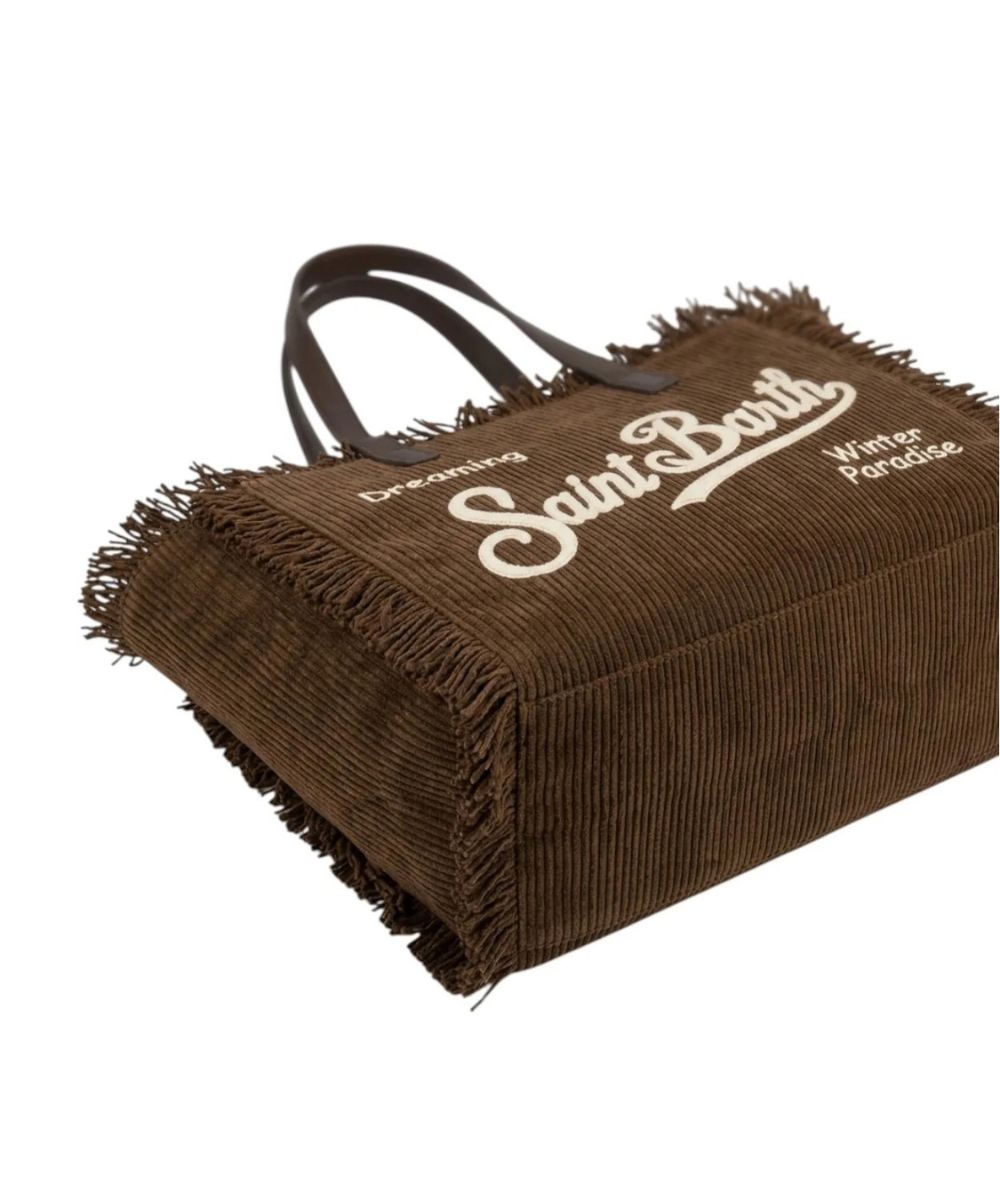 MC2 Saint Barth Borsa Colette in Corduroy COL0048 Marrone
