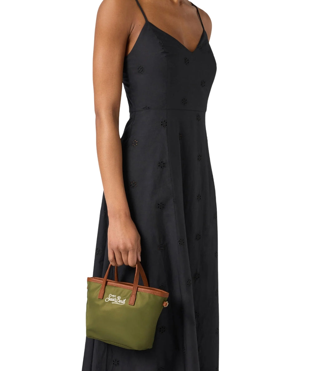 MC2 Saint Barth Borsa Mini in Nylon City Bag Mini CB0005 Verde Militare