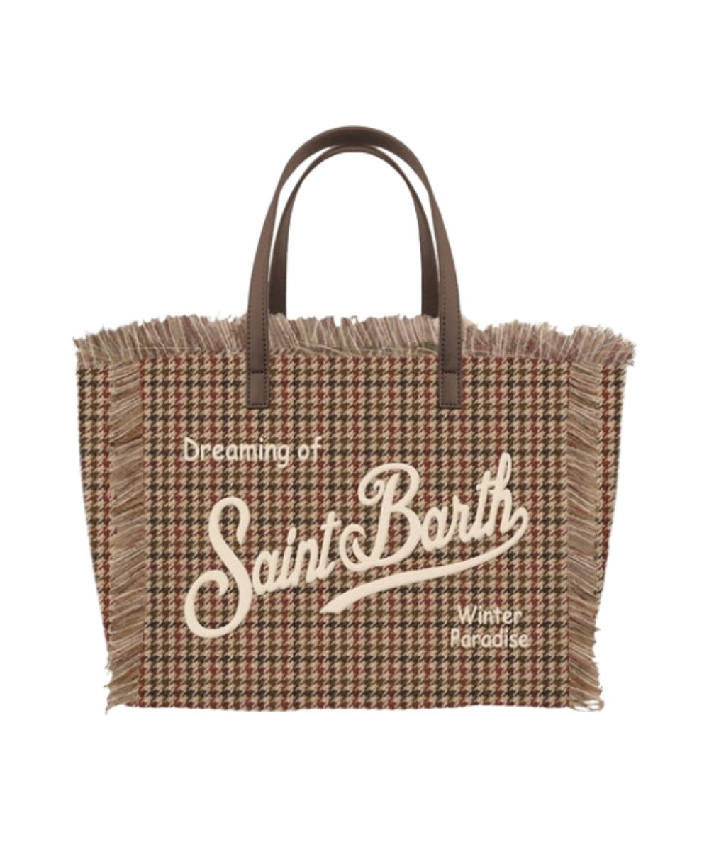 MC2 Saint Barth Borsa Pied de Poule Colette Wool N COL0045 Marrone
