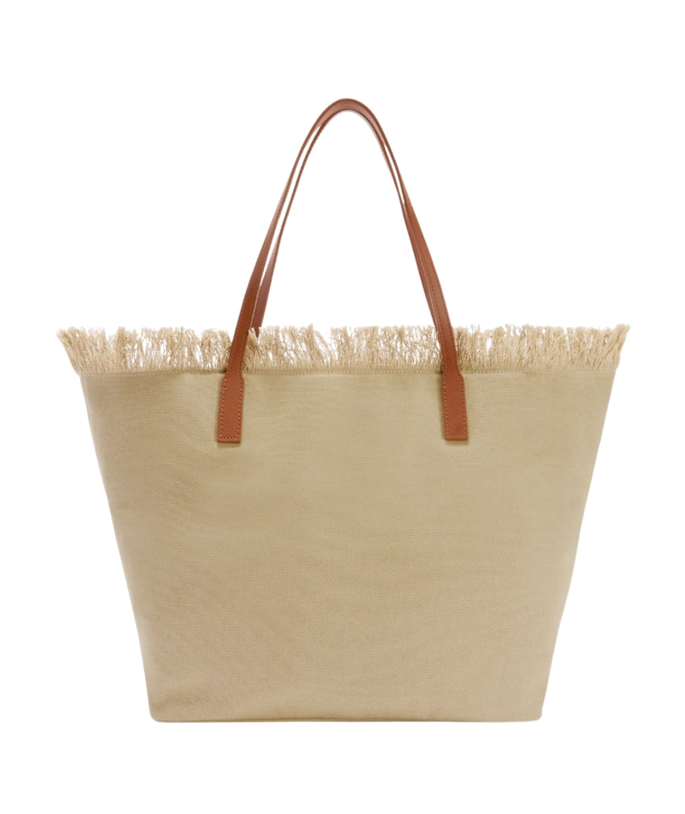 MC2 Saint Barth Borsa Shopper con Frange City Fringe CBF0001 Beige