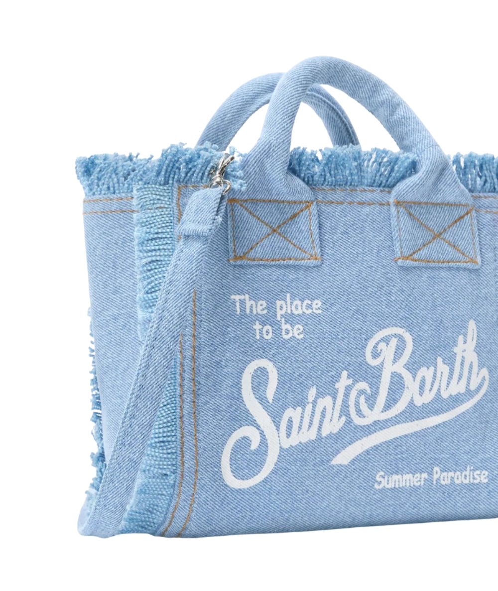 MC2 Saint Barth Borsa in Denim con Tracolla Mini Vanity VAMI001 Denim