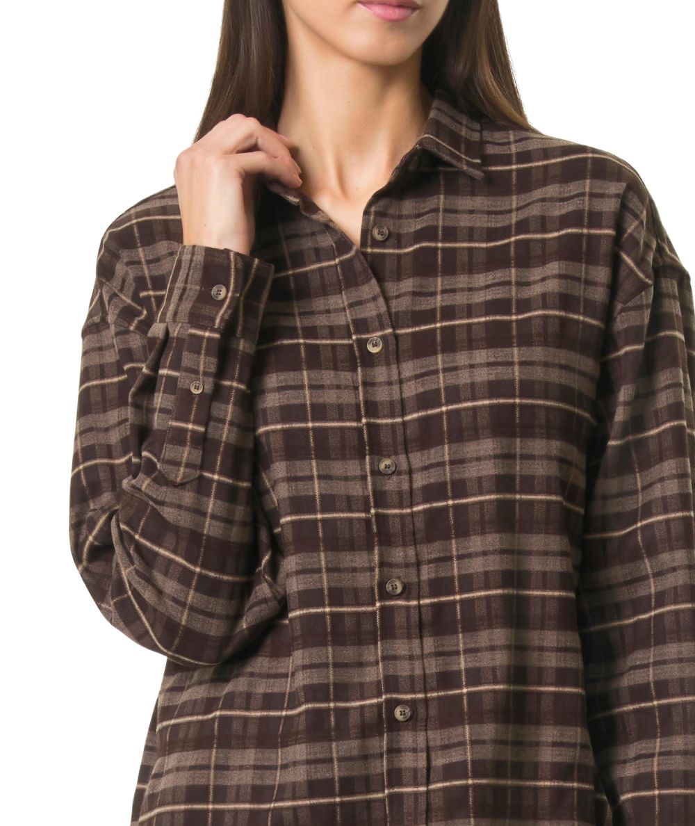 MC2 Saint Barth Camicia in Fantasia Tartan Gigy Flannel GIG0001 Marrone