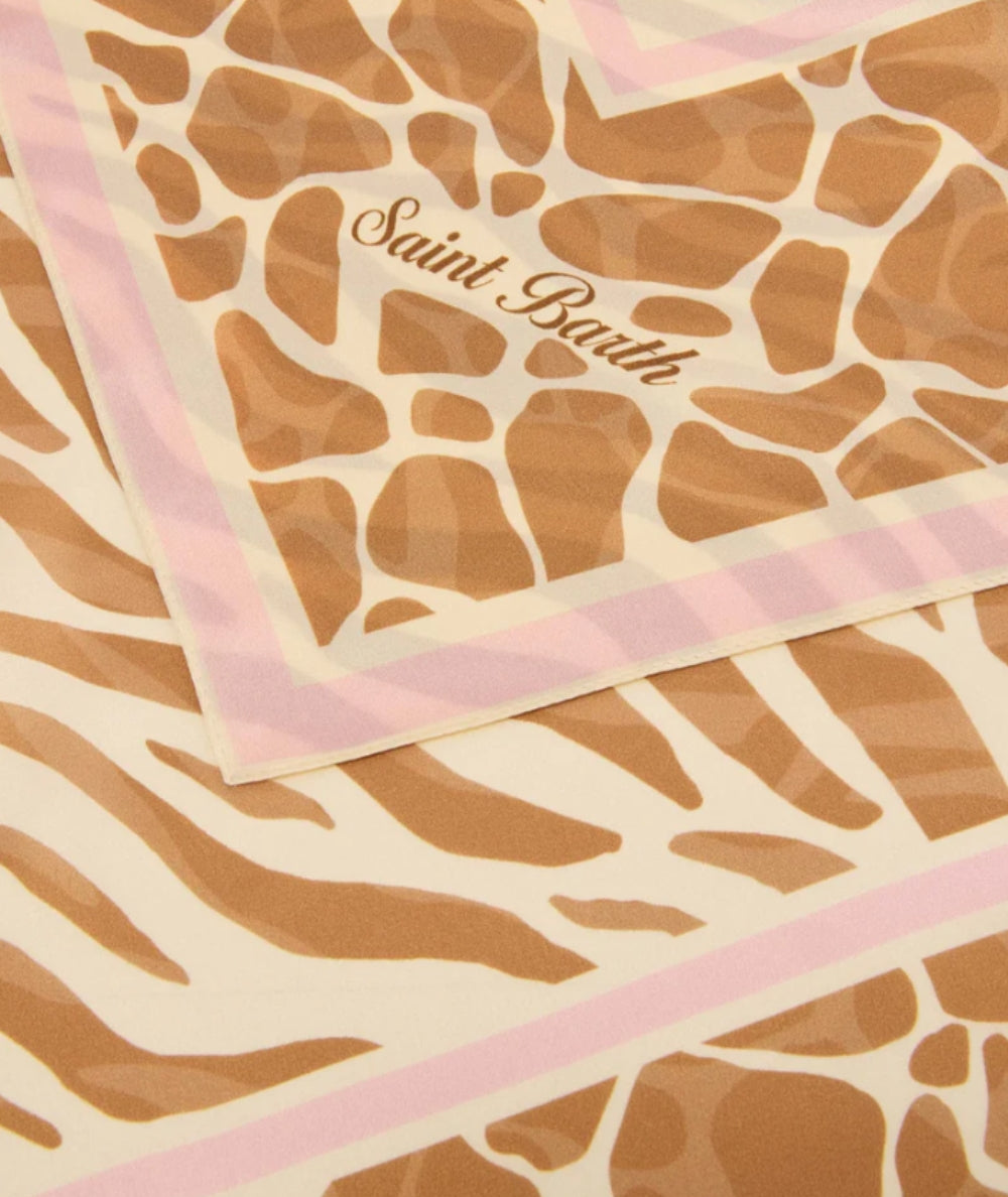 MC2 Saint Barth Foulard in Fantasia Safari Kitana KITA001 Marrone