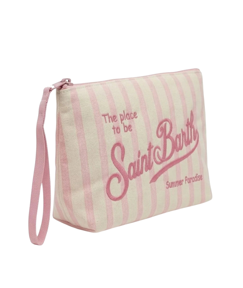MC2 Saint Barth Pochette Aline Cotton Tiny V Stripes 2111 ALI0046 Rosa